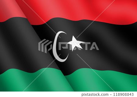 Libya waving flag 3d illustration Libya waving flag 3d illustration 118908843