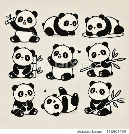 Panda illustration 118908969