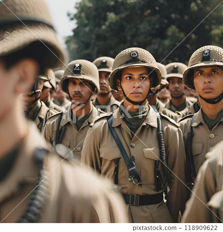 Military personnel on duty 118909622