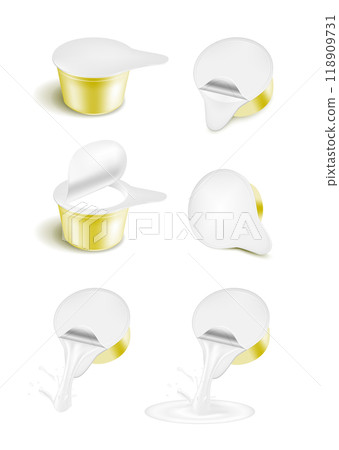 Single gold serve cup for dairy creamer Single gold serve cup for dairy creamer 118909731