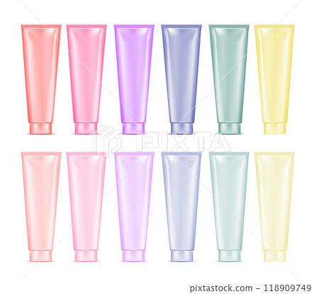 Blank color plastic tube for cosmetic, lotion, tooth paste and cream 118909749