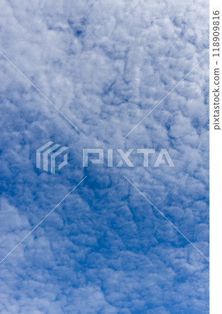 Autumn blue sky and white clouds 118909816