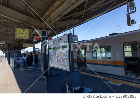 Kintetsu Keihanna Line / Shin-Ishikiri Station platform Kintetsu Keihanna Line / Shin-Ishikiri Station platform 118909883