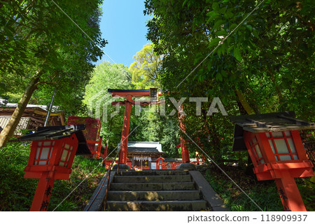 Kyoto Arashiyama, Ichinotani Munakata Shrine entrance Kyoto Arashiyama, Ichinotani Munakata Shrine entrance 118909937