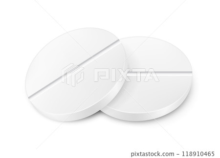 White round tablets 118910465