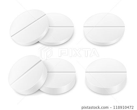 White round tablets White round tablets 118910472