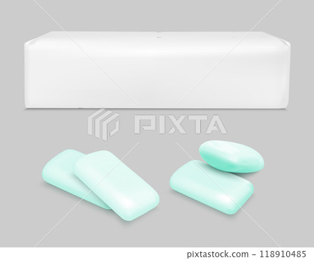 Vector chewing gum and white packaging 118910485