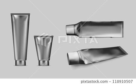 Plastic squeezed tube. Packaging for cosmetics and toothpaste 118910507