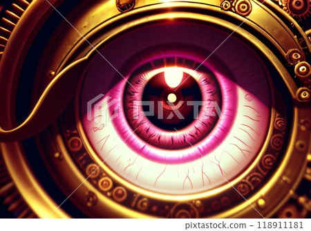 Abstract illustration of human eye. Medicine, view, organ of vision or health concept. Created with generative AI tools 118911181