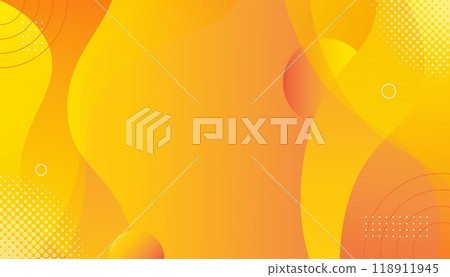Orange background with fluid gradient wavy shapes Orange background with fluid gradient wavy shapes 118911945