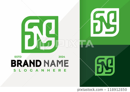 Letter N Monogram Unique Logo Icon Vector...-插圖素材 [118912850] - PIXTA圖庫