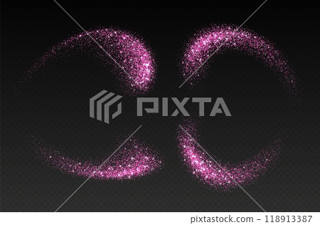 Pink glitter splashes, shiny star dust explosion, shimmer spray effect, festive holiday particles Pink glitter splashes, shiny star dust explosion, shimmer spray effect, festive holiday particles 118913387