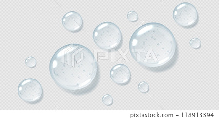 Serum drops, clear gel droplets, realistic glossy liquid, moisturizing cosmetic product, hyaluronic acid concept. Serum drops, clear gel droplets, realistic glossy liquid, moisturizing cosmetic product, hyaluronic acid concept. 118913394