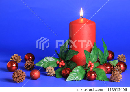 聖誕節18紅蠟燭裝飾 118913406