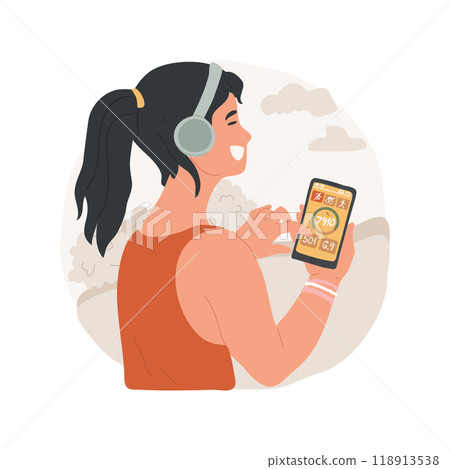 Sport app isolated cartoon vector illustration. Sport app isolated cartoon vector illustration. 118913538