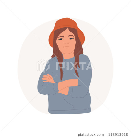 Skepticism isolated cartoon vector illustration. Skepticism isolated cartoon vector illustration. 118913918