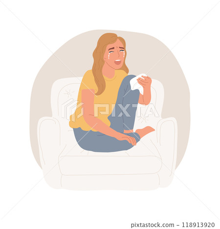 Depression isolated cartoon vector illustration. Depression isolated cartoon vector illustration. 118913920