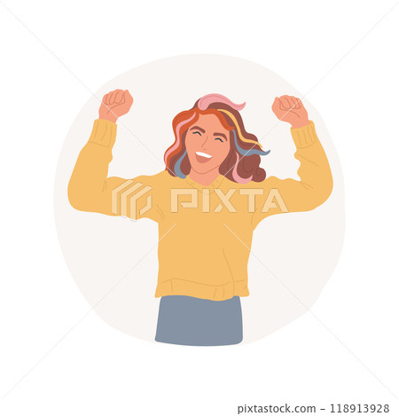Excitement isolated cartoon vector illustration. 118913928