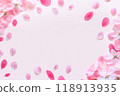 粉紅色的花朵和花瓣背景 118913935