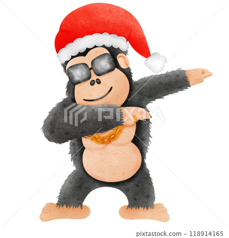 Golila Dapping wears a hat Merry Christmas Golila Dapping wears a hat Merry Christmas 118914165