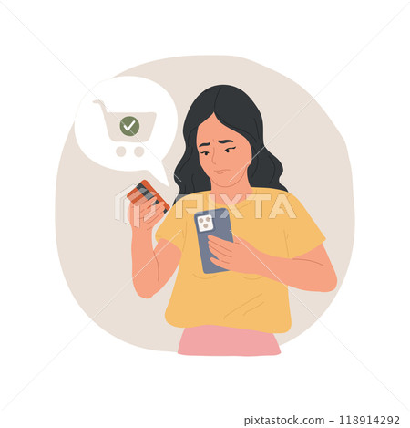 Wasting money isolated cartoon vector illustration. 118914292