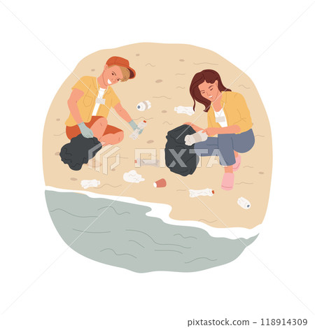 Environmental volunteers isolated cartoon vector illustration. 118914309