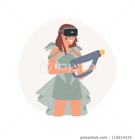 Shooting controller isolated cartoon vector illustration. 118914335