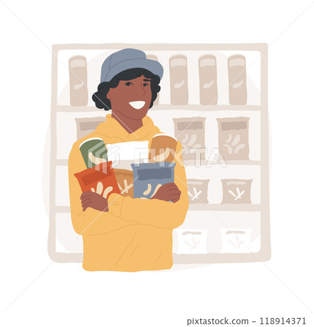 Buying snacks isolated cartoon vector illustration. 118914371