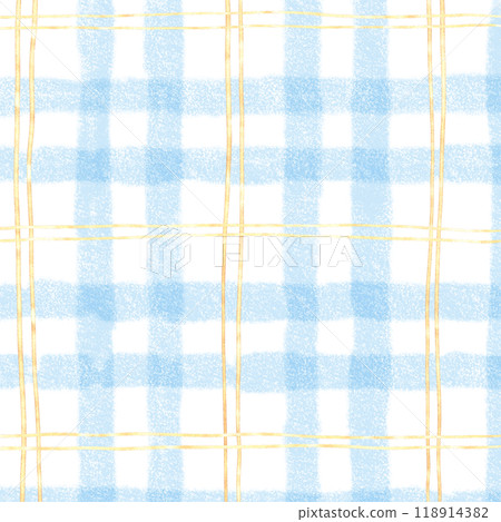 Gold Blue Plaid Gingham Check Hand Drawn Background Overlay Gold Blue Plaid Gingham Check Hand Drawn Background Overlay 118914382