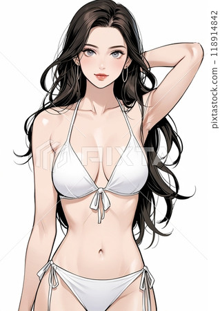 白色比基尼 白色比基尼 118914842