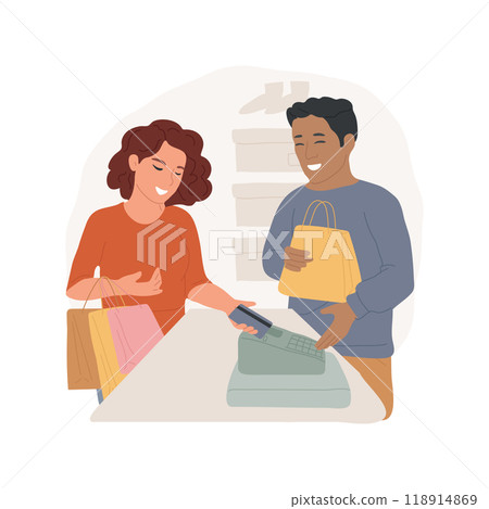 Making purchase isolated cartoon vector illustration. 118914869