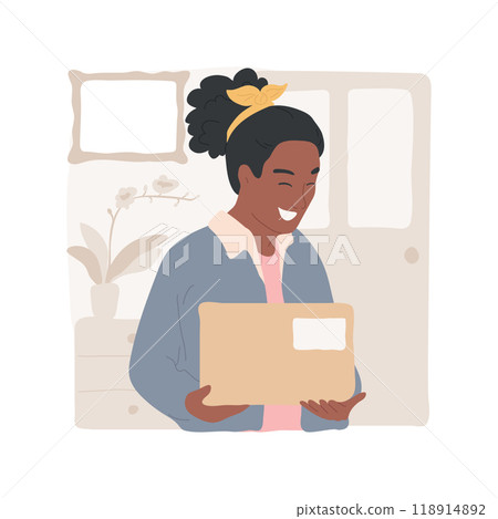 Purchase delivered isolated cartoon vector illustration. 118914892