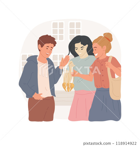 Friendship necklaces isolated cartoon vector illustration. 118914922