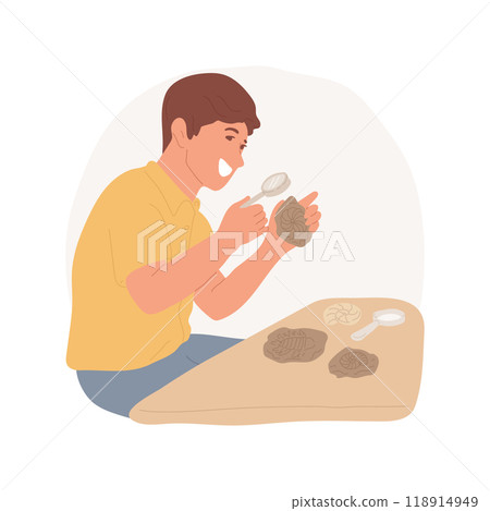 Fossils isolated cartoon vector illustration. Fossils isolated cartoon vector illustration. 118914949