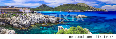 Mallorca (Majorca) island best scenic famous beach and popular resort Cala Agulla . Spain Mallorca (Majorca) island best scenic famous beach and popular resort Cala Agulla . Spain 118915057