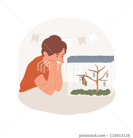 Butterflies release isolated cartoon vector illustration. 118915126