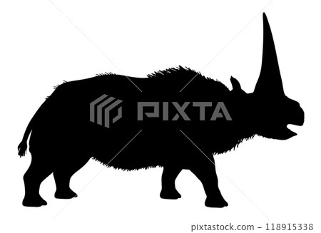 Detailed silhouette of Elasmotherium 118915338