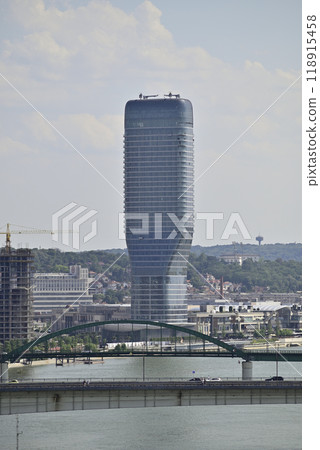 Belgrade tower (Kula Beograd) skyscraper in Belgrade Waterfront on Sava river in Belgrade, capital of Serbia Belgrade tower (Kula Beograd) skyscraper in Belgrade Waterfront on Sava river in Belgrade, capital of Serbia 118915458