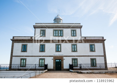 Cape Finisterre lighthouse exterior view, Galicia, Spain Cape Finisterre lighthouse exterior view, Galicia, Spain 118915962
