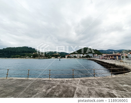 Lekeitio town view from pier, Spain Lekeitio town view from pier, Spain 118916001