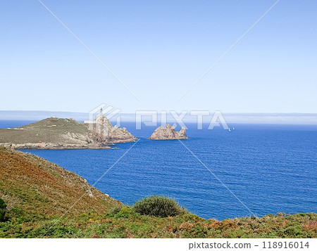 Road to cape Vilan, Galicia, Spain. Spanish coastline Road to cape Vilan, Galicia, Spain. Spanish coastline 118916014