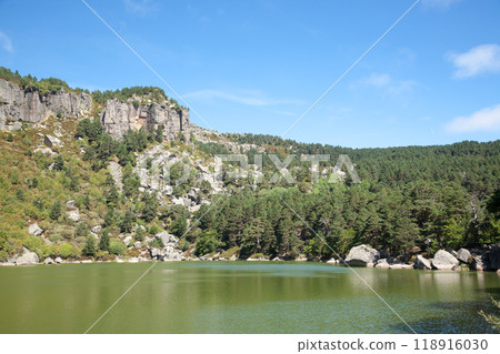 Black lagoon in Castile and Leon region, Spain. Laguna Negra 118916030