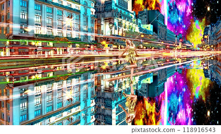 A mirror-reflected landscape of another dimension 118916543