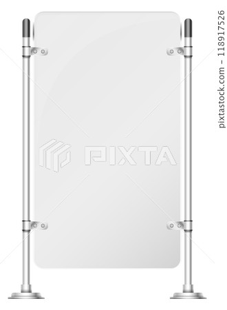 Office white board realistic mockup. Promotion banner 118917526