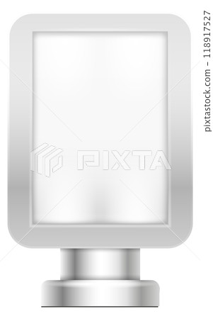 Advertising display mockup. White screen. Promotion space 118917527