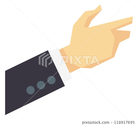Businessman hand gesture. Male arm color icon 118917695