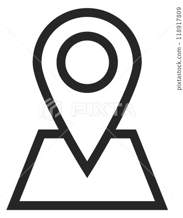 Geo location symbol. Gps point line icon 118917809