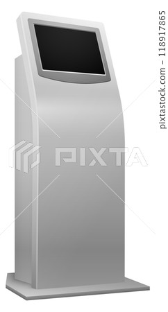 Information kiosk realistic mockup. Interactive screen terminal 118917865