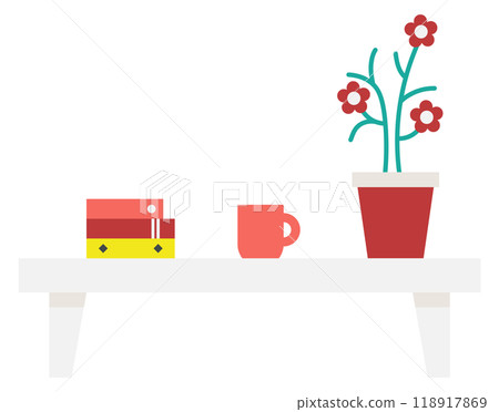Coffee table color icon. Living room furniture 118917869