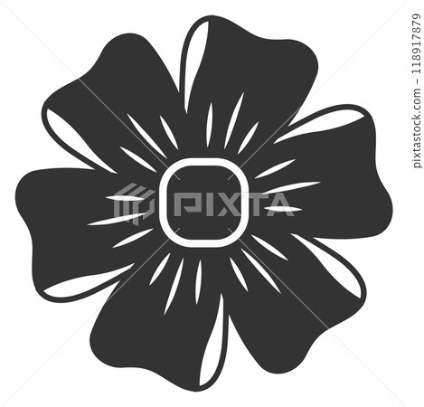 Holiday gift decoration icon. Black bow silhouette Holiday gift decoration icon. Black bow silhouette 118917879